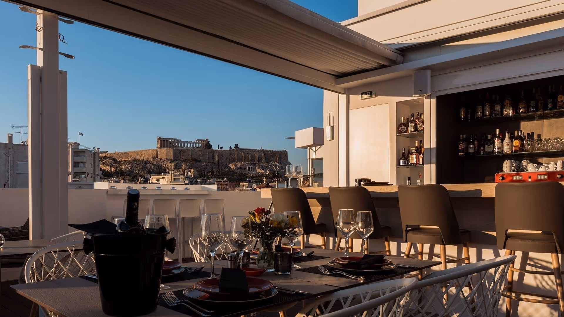 Acropolis Select Hotel rooftop with Acropolis views